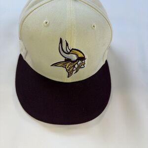 Minnesota Vikings New Era 59Fifty Hat 7 1/4 White & Red NFL Pro Bowl Fitted Cap